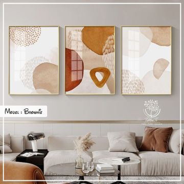 Brownie Üçlü Tablo Gold - 50x70 CM