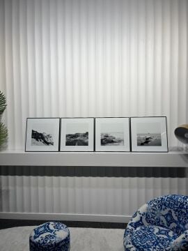 Metal Çerçeveli Camlı 4'lü Dekoratif Tablo Seti - Sessiz Doğa