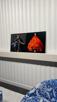 Metal Çerçeveli Gercek Camlı 2'li Tablo - Asya'nın Işığı