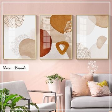 Brownie Üçlü Tablo Siyah - 70x100 CM