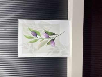 Metal Çerçeveli Camlı Botanika Tekli Dekoratif Tablo