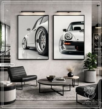 Dijital Baskılı Metal Çerçeveli Camlı İkili Dekoratif Tablo - Efsane 964