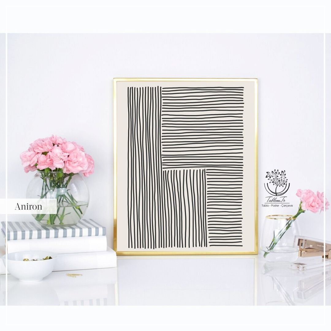 Aniron Tekli Tablo Siyah - 70x100 CM