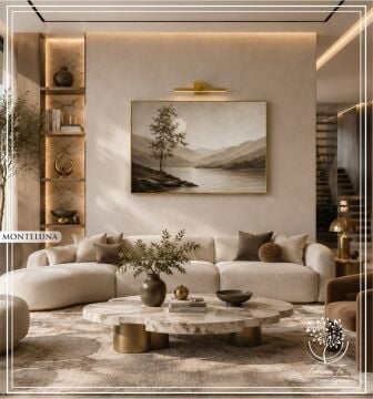 Dijital Baskılı Metal Çerçeveli Camlı Tekli Tablo - Monteluna