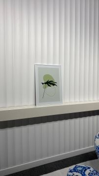 Dijital Baskılı Metal Çerçeceli Camlı Tekli Tablo -Huzur Yaprakları