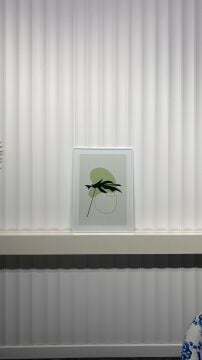 Dijital Baskılı Metal Çerçeceli Camlı Tekli Tablo -Huzur Yaprakları