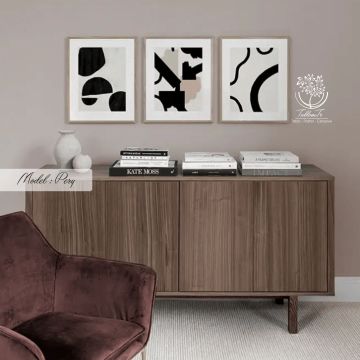 Pery Üçlü Tablo Gold - 70x100 CM