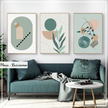 Butcherman Üçlü Tablo Gold - 40x50 CM