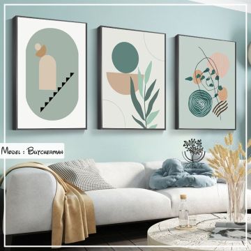 Butcherman Üçlü Tablo Siyah - 40x50 CM