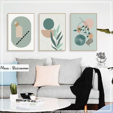 Butcherman Üçlü Tablo Siyah - 50x70 CM