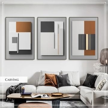 Carving1 Üçlü Set Tablo
