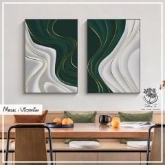 Victorian İkili3 Tablo Beyaz - 70x100 CM
