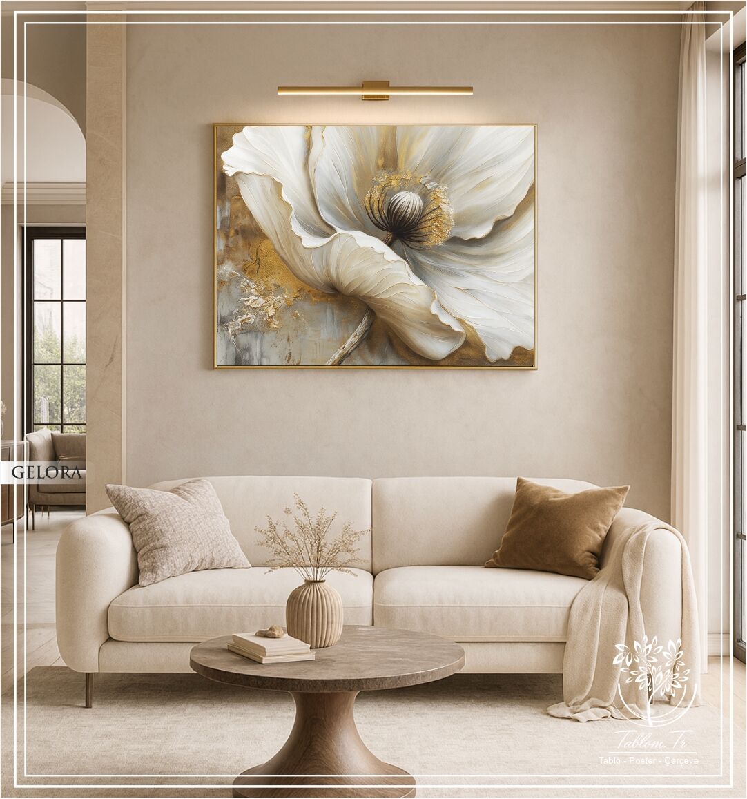 Dijital Baskılı Metal Çerçeceli Camlı Tekli Tablo -Gelora