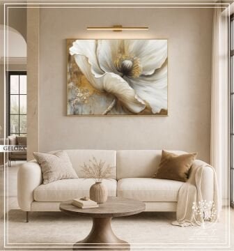 Dijital Baskılı Metal Çerçeceli Camlı Tekli Tablo -Gelora