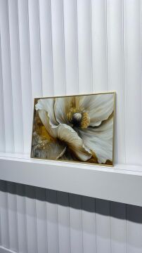 Dijital Baskılı Metal Çerçeceli Camlı Tekli Tablo -Gelora