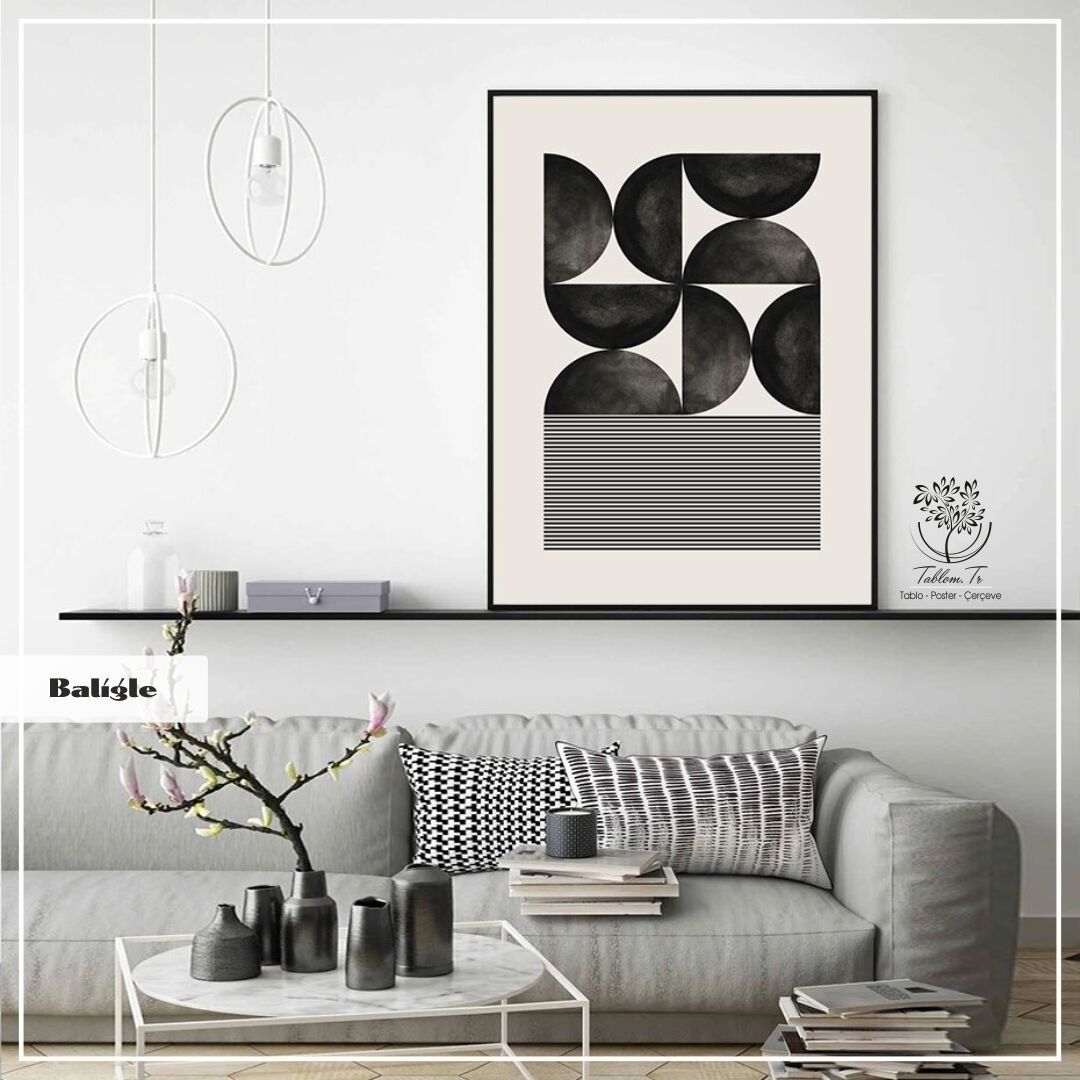 Baligle Tekli Tablo Gümüş - 30x40 CM
