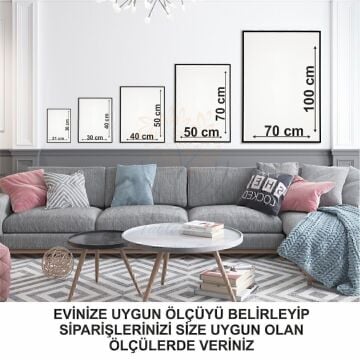 Dijital Baskılı Metal Çerçeveli Camlı İkili Dekoratif Tablo -Kahvenin Akışı