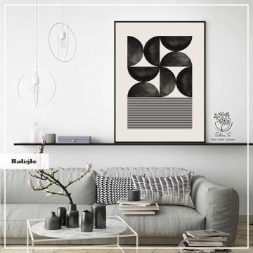 Baligle Tekli Tablo Gümüş - 40x50 CM