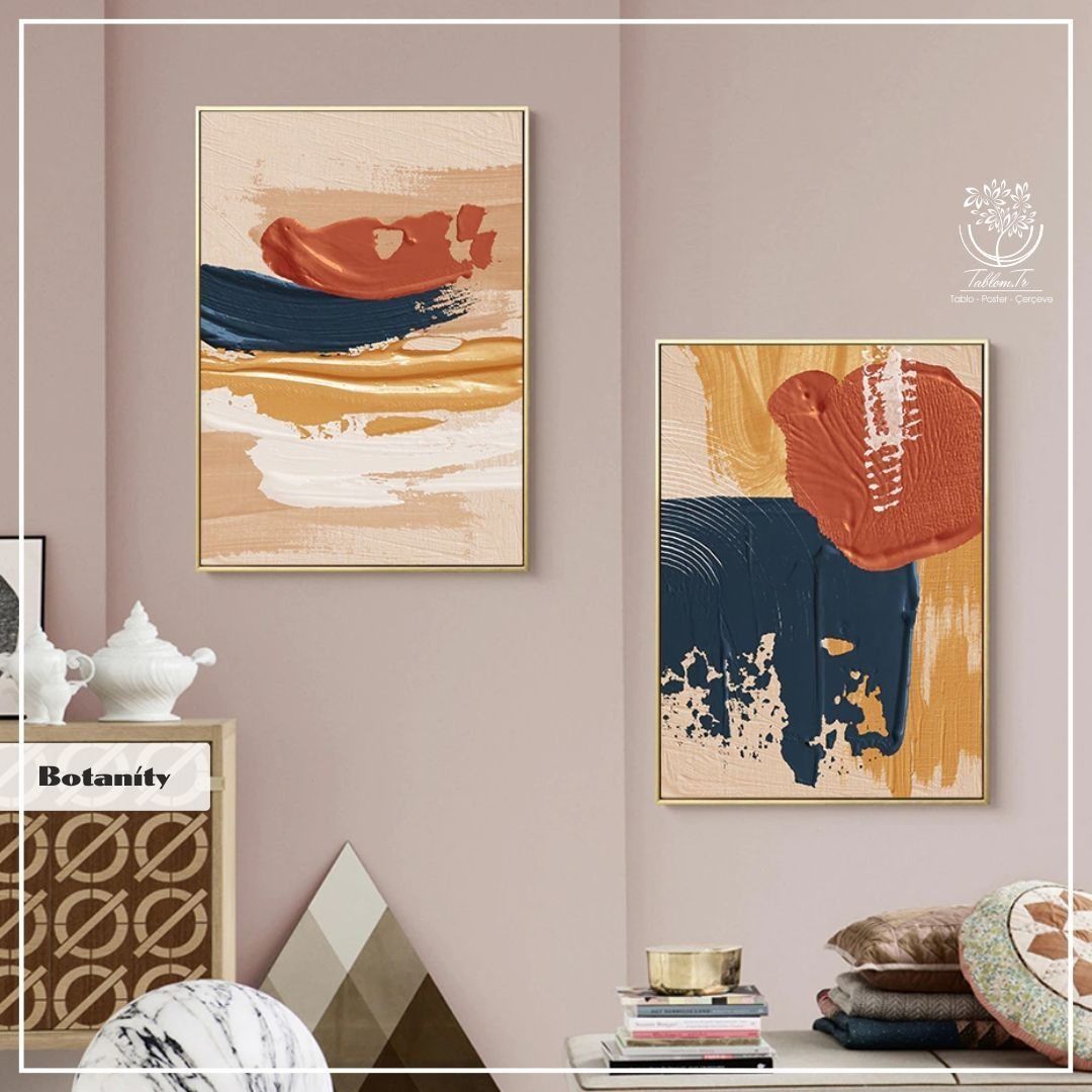 Botanity İkili Tablo Gümüş - 21x30 CM