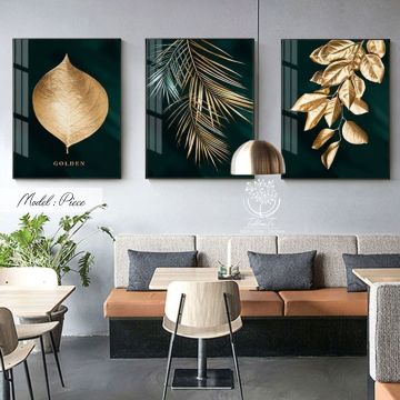 Piece Üçlü Tablo Gold - 40x50 CM