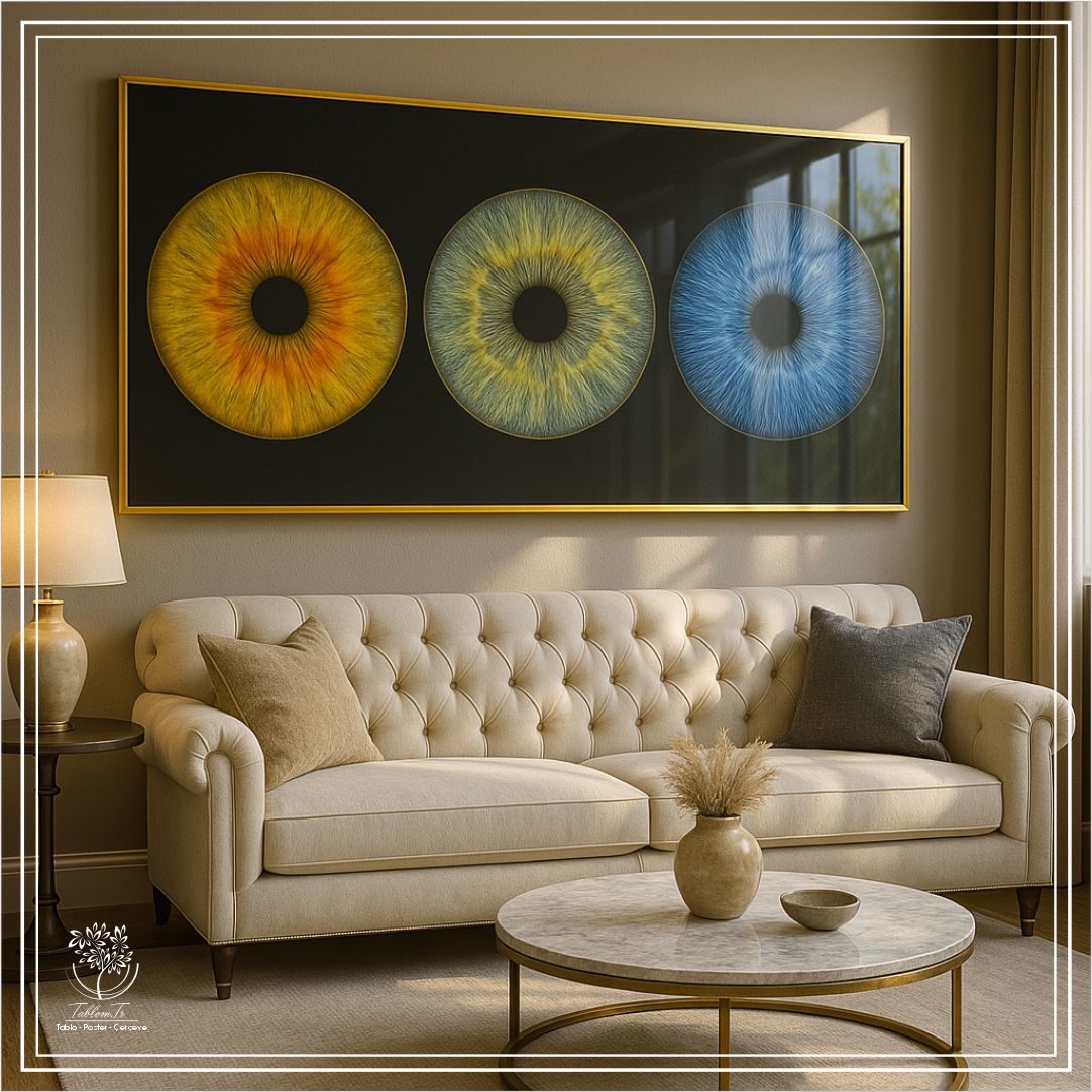 Metal Çerçeveli Camlı Kişiselleştirilebilir Tekli Göz Tablosu