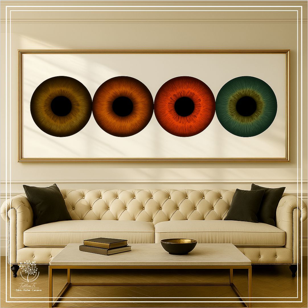 Metal Çerçeveli Camlı Kişiselleştirilebilir Tekli Göz Tablosu