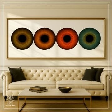Metal Çerçeveli Camlı Kişiselleştirilebilir Tekli Göz Tablosu