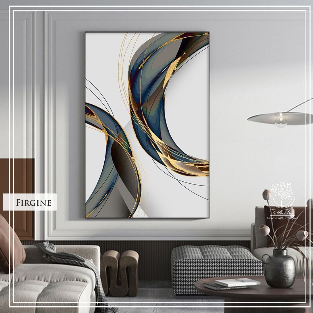 Firgine Tekli Tablo Gold - 40x50 CM