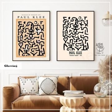 Glowing İkili Set Tablo Siyah - 30x40 CM