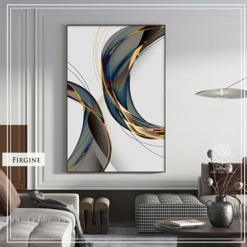 Firgine Tekli Tablo Siyah - 70x100 CM