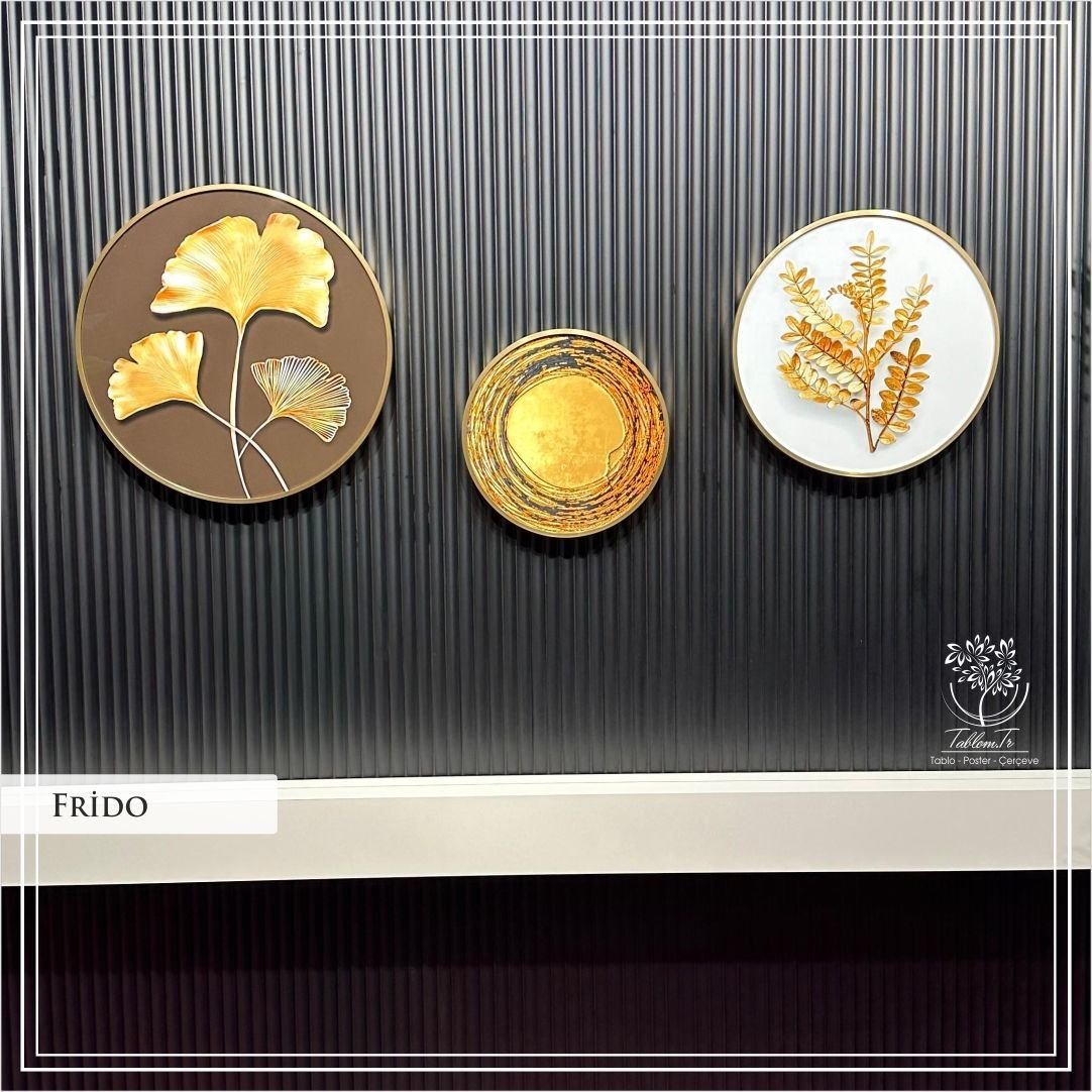 Frido Yuvarlak Çerçeveli Camlı Tablo