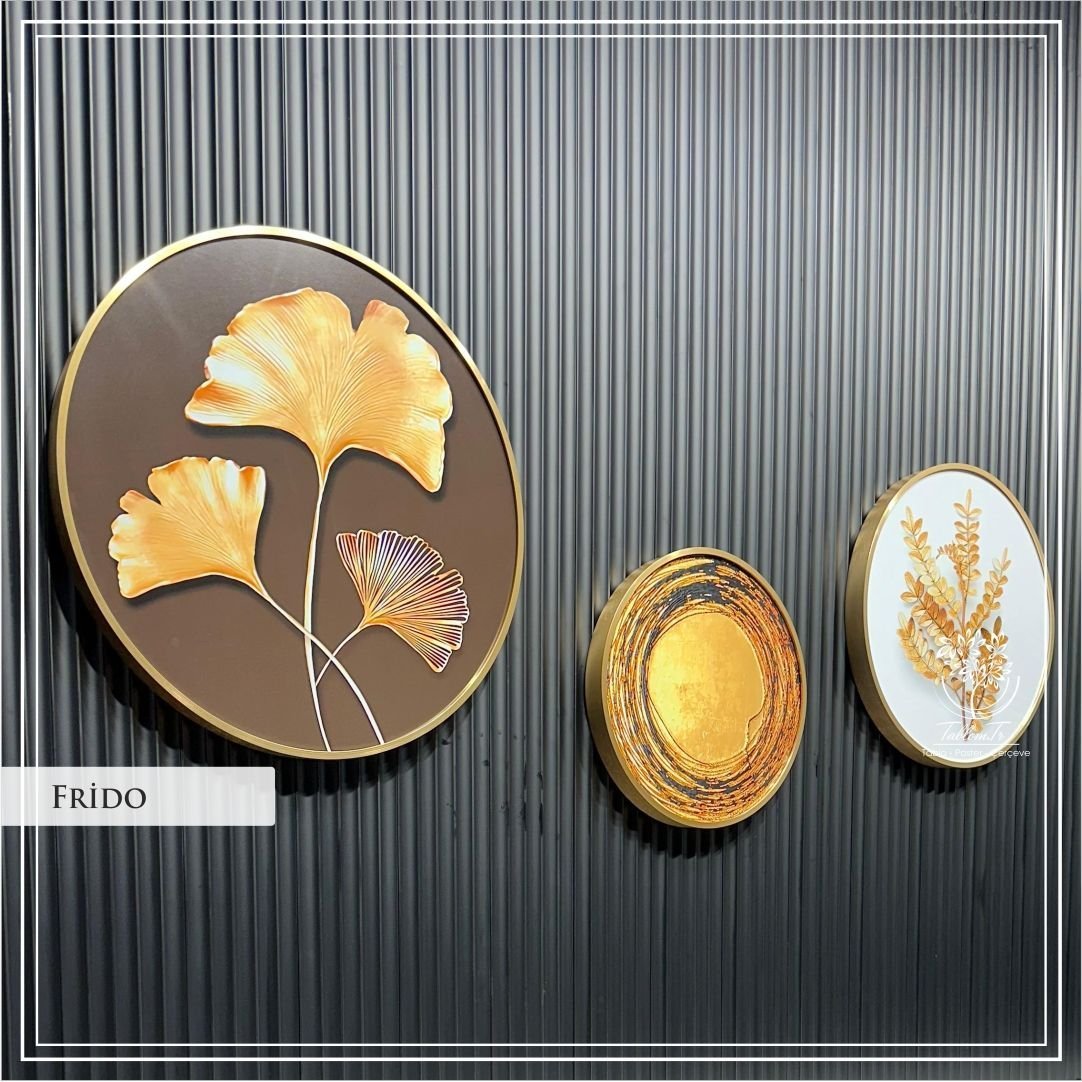 Frido Yuvarlak Çerçeveli Camlı Tablo