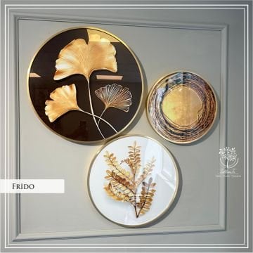 Frido Yuvarlak Çerçeveli Camlı Tablo