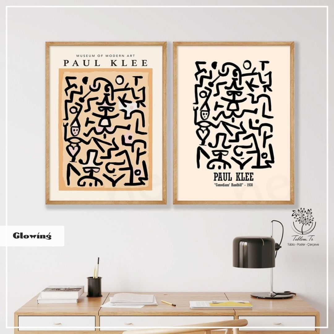 Glowing İkili Set Tablo Siyah - 50x70 CM