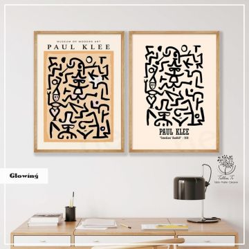 Glowing İkili Set Tablo Siyah - 50x70 CM