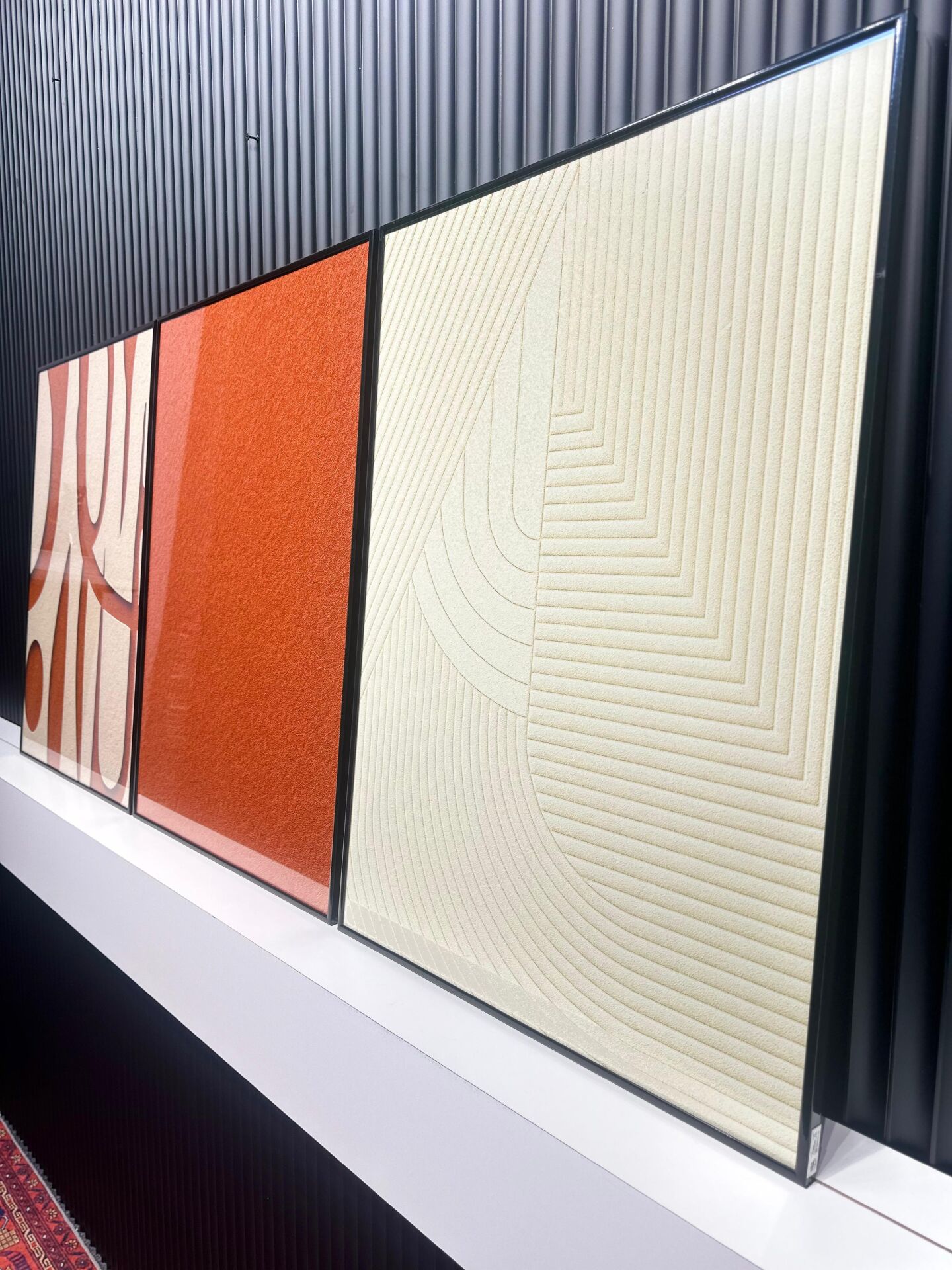 Dijital Baskılı Metal Çerçeveli Camlı 3'lü Dekoratif Tablo - Harmoni