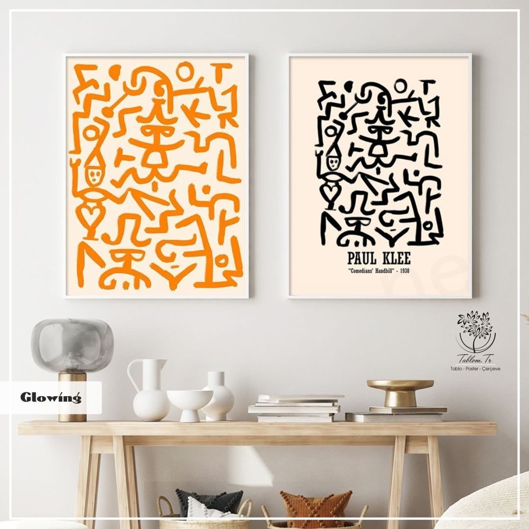 Glowing2 İkili Set Tablo Gümüş - 50x70 CM