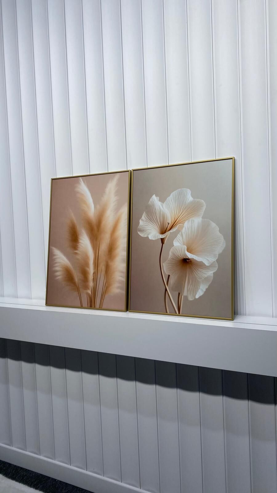 Dijital Baskılı Metal Çerçeveli Camlı İkili Dekoratif Tablo - Bohem Zerafet Model-B