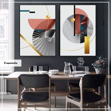Capriola İkili Tablo Siyah - 50x70 CM