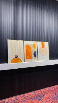 Italo Üçlü Tablo Gold - 50x70 CM