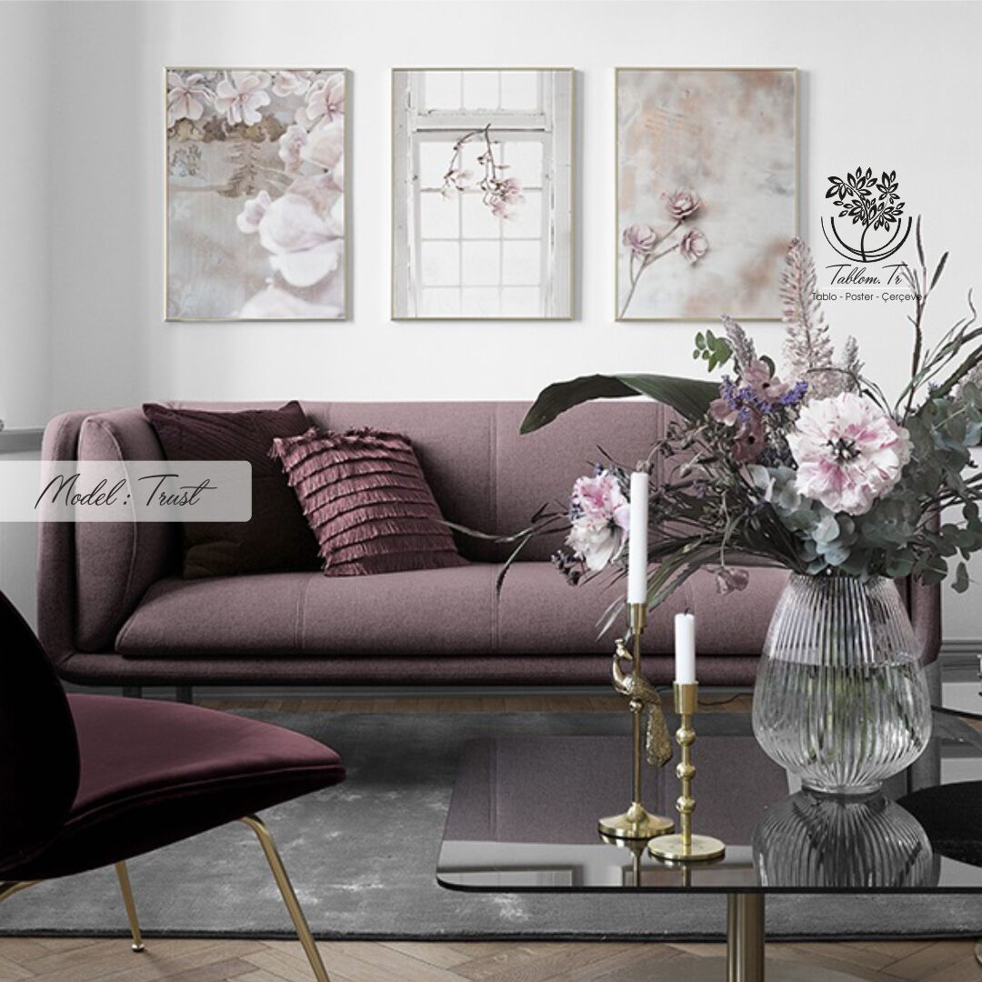 Trust Üçlü Tablo Beyaz - 21x30 CM