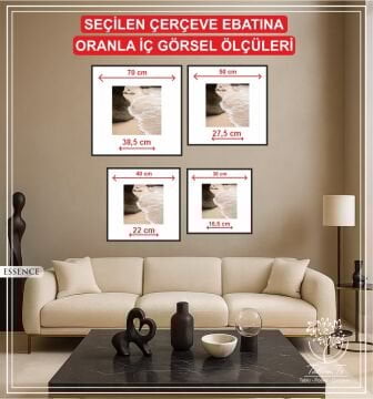 Metal Çerçeveli Gercek Camlı 2'li Tablo - Essence