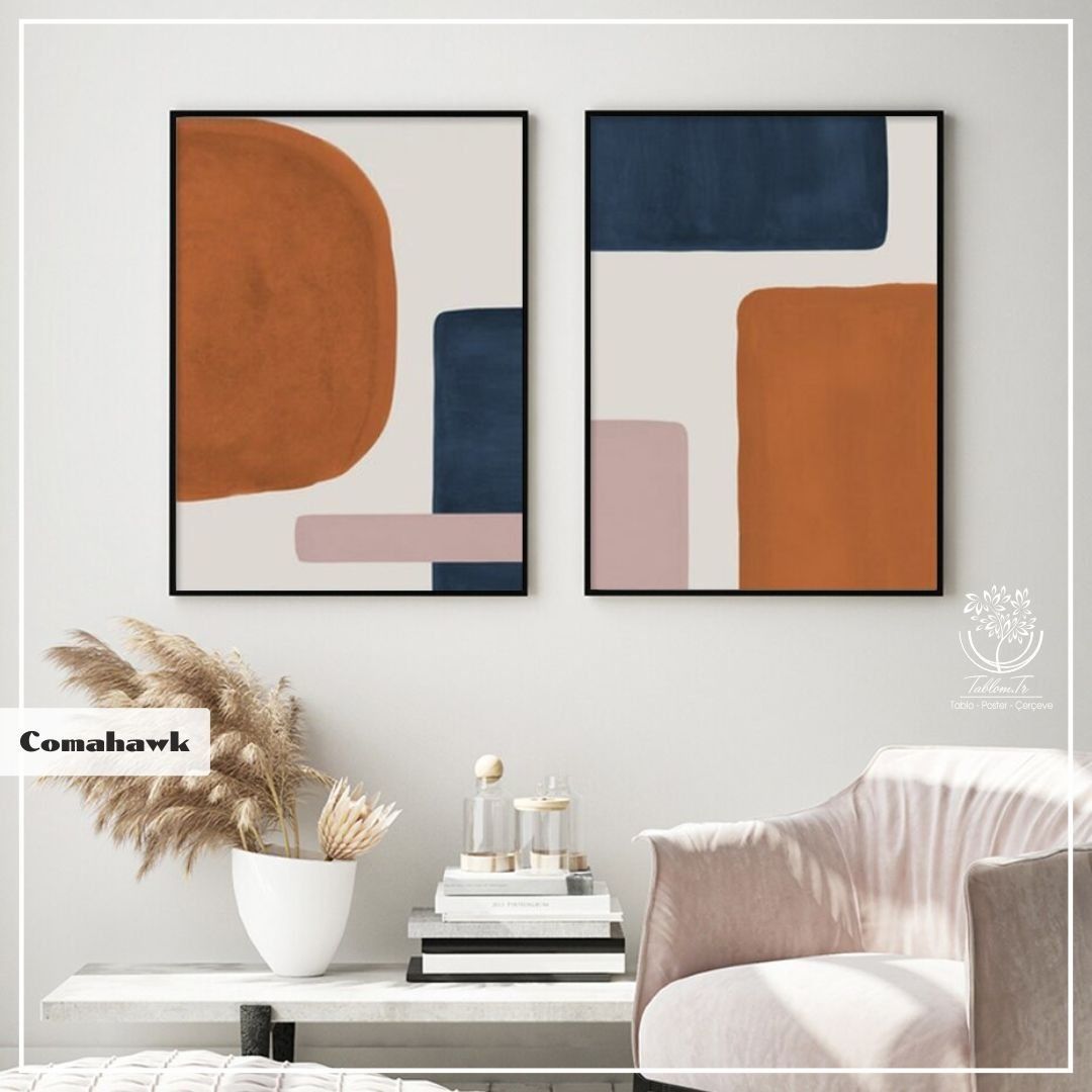 Comahawk İkili Tablo Siyah - 40x50 CM