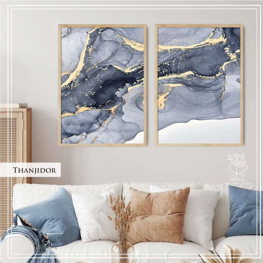 Thanjidor İkili Set Tablo Beyaz - 50x70 CM