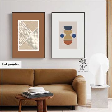 Inkgraphy İkili Set Tablo Gümüş - 30x40 CM