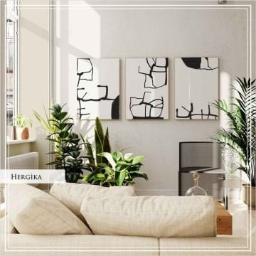 Hergika  Üçlü Set Tablo