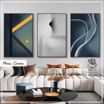 Cantare Üçlü Tablo Beyaz - 70x100 CM