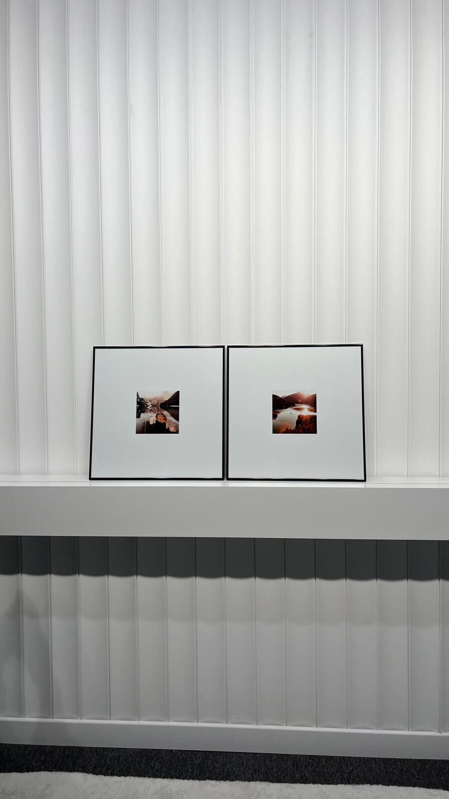 Metal Çerçeveli Gercek Camlı 2'li Tablo - Sakin Vadi