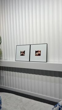 Metal Çerçeveli Gercek Camlı 2'li Tablo - Sakin Vadi