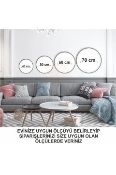 Zümrüt Zerafet İkili Yuvarlak Çerçeveli Camlı Tablo